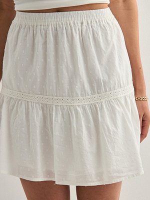 Only Onldeffie Dobby Short Skirt Wvn - Vit