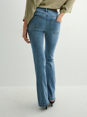 Jeans - Only Onlwauw Mid Waist Flared Dnm Mas - Blå