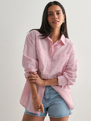 Pieces Pcmelia Ls Loose Shirt Wvn Noos Bc - Rosa