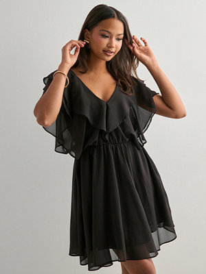 Pieces Pcnini Ss Short Chiffon Dress Wvn D - Brun