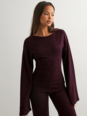 Nelly Luxury Wide Sleeve Sweat - Röd