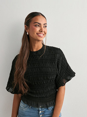 Nelly Frill Turtleneck Blouse - Svart