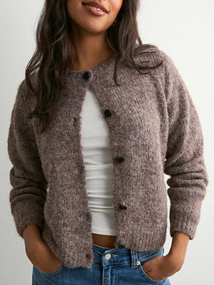 Vero Moda Vmnovah Ls O-Neck Button Cardi Ga N - Brun