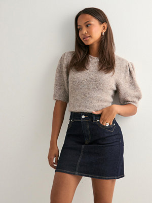 Only Onljuicy Hw Western Short Skirt Dnm - Blå