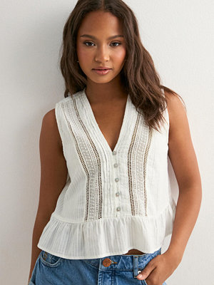 Only Onltalli Sl Emb Top Wvn - Vit