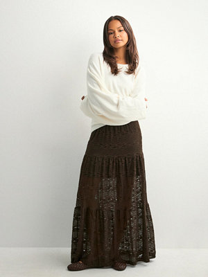 Only Onlluna Long Skirt Jrs - Brun