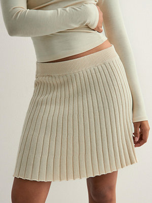 Kjolar - Pieces Pcjoylynn Mw Mini Knit Skirt - Beige
