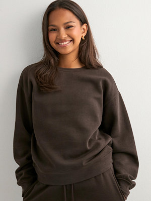 Pieces Pcchilli Ls Loose Sweat Noos Bc - Brun