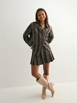 Pieces Pcjamie Ls Loose Shirt Wvn D2D Pp - Brun