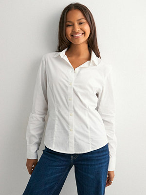 Pieces Pcsussi Ls Shirt Wvn Noos - Vit