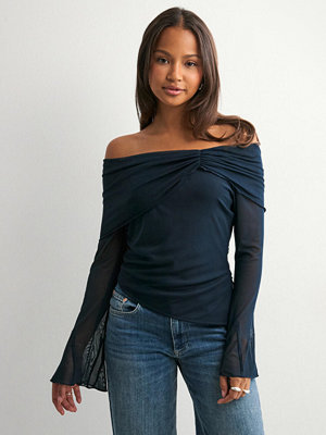 Neo Noir Addie Mesh Blouse - Blå