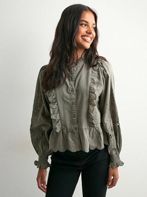 Neo Noir Petrine Embroidery Blouse - Grön