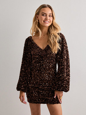 Nelly Sparkle Heartshaped Dress - Brun
