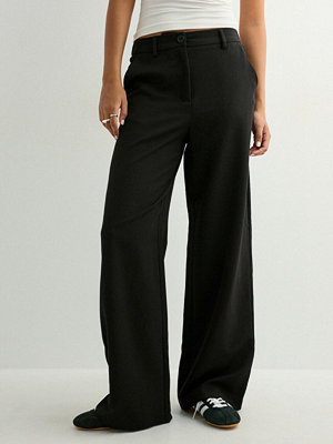 Pieces byxor Pckamil Hw Wide Pant Noos Bc - Svart