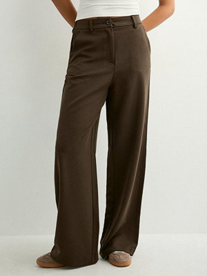 Pieces byxor Pckamil Hw Wide Pant Noos Bc - Brun