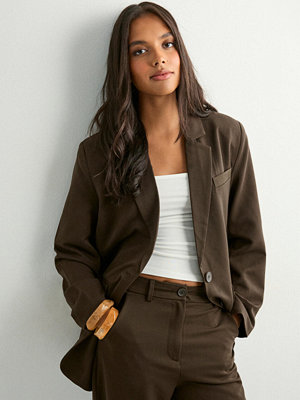 Pieces Pckamil Ls Loose Blazer Noos Bc - Brun