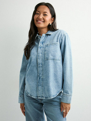 Pieces Pcjophine Ls Denim Shirt Bc - Blå