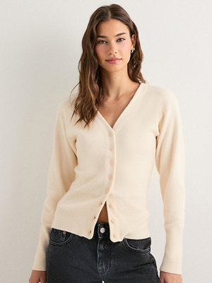 Vero Moda Vmsaba Ls V-Neck Cardigan - Beige