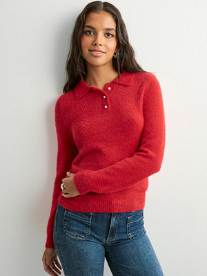 Only Onlpetra Ls Polo Bling Cc Knt - Röd