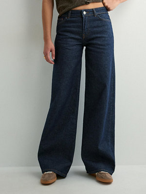 Pieces Pcselma Lw Wide Jeans Rinse Noos Bc - Blå