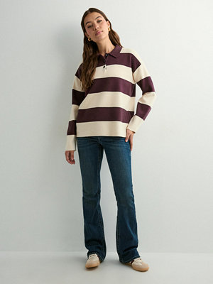 Vero Moda Vmsaba Poloneck Ls Pullover - Röd