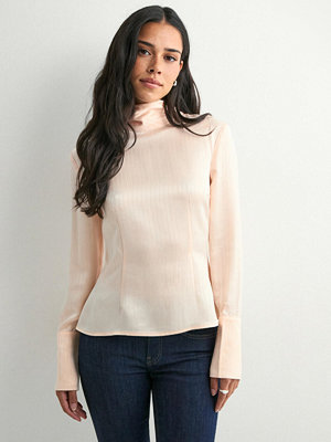 Malina Celene Tie Detailed Satin blouse - Rosa