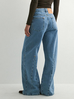 One Teaspoon Cruisers Mid Waist Bootcut Flare - Blå