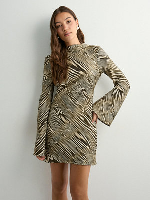 Malina Cezanne Low Back Satin Mini dress - Beige