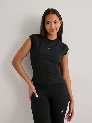Nike W Nsw Chill Knit Rib Ss Top - Svart