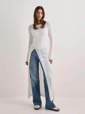 Vero Moda Vmbenita Ls Long Knit Pullover Exp - Vit