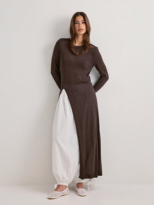 Vero Moda Vmbenita Ls Long Knit Pullover Exp - Brun