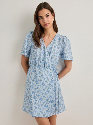 Vero Moda Vmjosie Ss Wrap Short Dress Wvn Ga - Blå