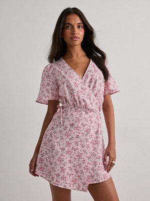 Vero Moda Vmjosie Ss Wrap Short Dress Wvn Ga - Rosa