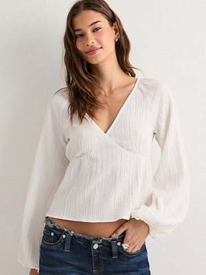 Blusar - Nelly Structure Blouse - Vit