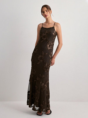 Vero Moda Vmquinn Sl Maxi Dress Exp - Brun