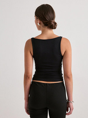 Pieces Pcmaliva Sl V-Neck Top Jrs Noos Bc - Svart