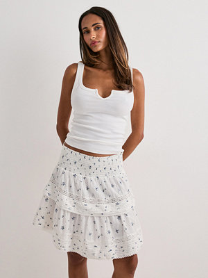 Neo Noir Kenia Flower Dobby Skirt - Vit