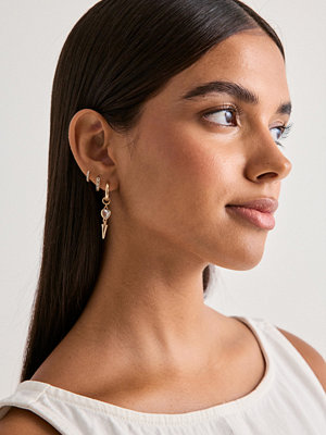 Bow19 örhängen Heart Drop Earring - Guld