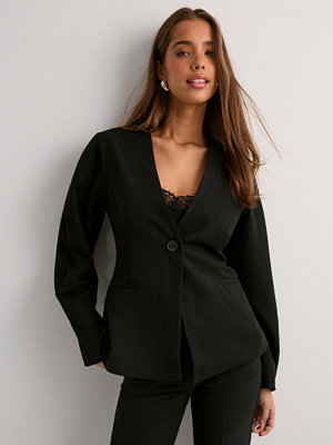 Pieces Pckamil Ls Fitted Blazer Noos Bc - Svart