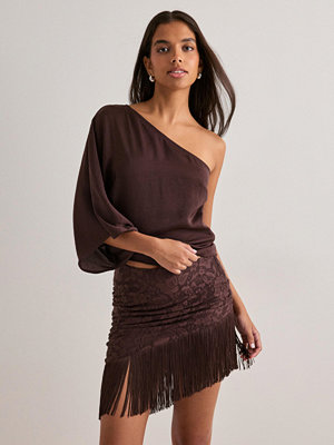 Nelly Scarf Lace Skirt - Brun