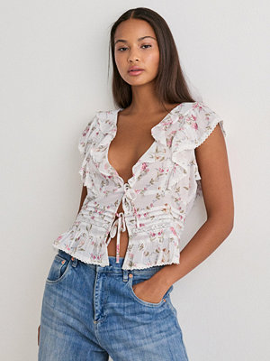 Neo Noir Netali Spring Flower Top - Vit