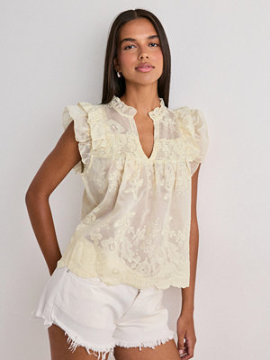 Vero Moda Vmri Sl V-Neck Top Wvn Exp SB2 - Vit