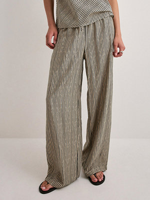 Only byxor Onlsina Jeona Str Pull Up Pants Wvn - Rutigt/Randigt