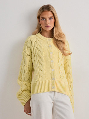 Vero Moda Vmsvea Thea Ls O-Neck Cable Cardiga - Gul