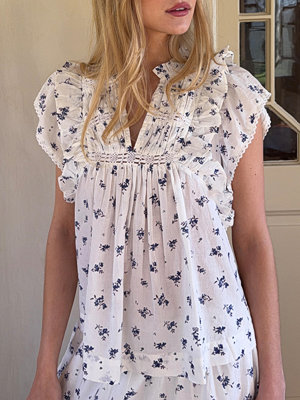 Neo Noir Jayla Small Blossom Top - Blå