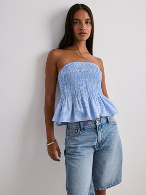 Vero Moda Vmglow Smock Bandeau Top Wvn - Blå