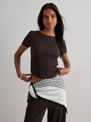 Only Onlilse S/S Top Structure Jrs Noos - Brun