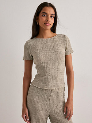 Only Onlilse S/S Top Structure Jrs Noos - Beige