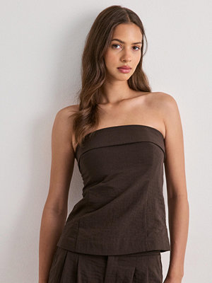 Only Onlemmia S/L Tube Top Pnt - Brun
