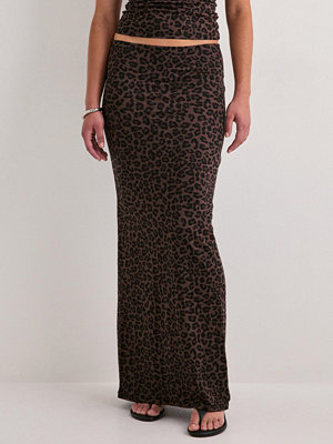 Nelly Perfect low waist printed skirt - Brun